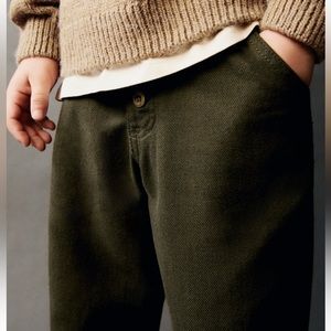 (2) ZARA NWT Navy & Olive Boys Pants 5T